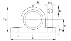 直立式軸承座單元 PASE30-TV-FA125.5, 塑料軸承座，帶偏心鎖圈的外球面球軸承，帶 Corrotect? 涂層，P型密封
