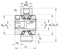 推力錐形保持架滾針軸承 ZAXFM0635, 雙向，預(yù)載