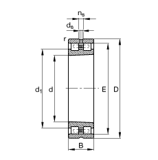 圓柱滾子軸承 NN3015-AS-K-M-SP, 根據(jù) DIN 5412-4 標(biāo)準(zhǔn)的主要尺寸, 非定位軸承, 雙列，帶錐孔，錐度 1:12 ，可分離, 帶保持架，減小的徑向內(nèi)部游隙，限制公差