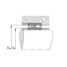 圓柱滾子軸承 NNU4168-M, 浮動軸承，雙列，可分離，帶保持架