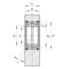 液壓桿端軸承 GF80-DO, 根據(jù) DIN ISO 12 240-4 標(biāo)準(zhǔn)，帶焊接面，需維護(hù)