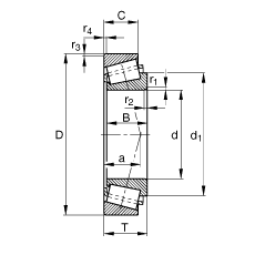 圓錐滾子軸承 K45284-45220, 英制尺寸，可分離，調(diào)節(jié)或成對